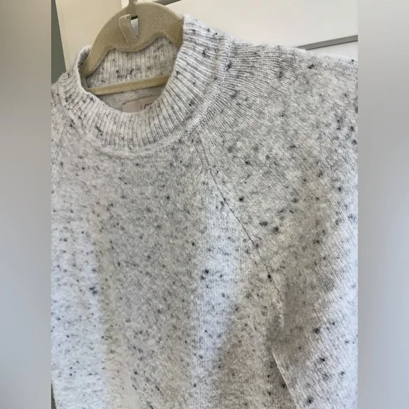 Loft long cozy sweater - white with black/gray speckles - Picture 2 of 6